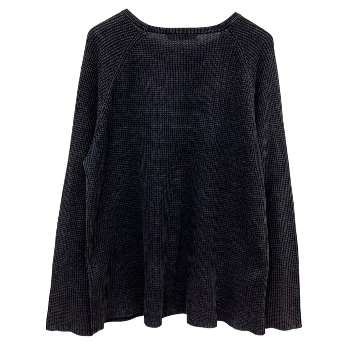 HANDYMAN SWEATER COTTON YARN WAFFLE OVERDYED オーバーダイワッフルカットソー