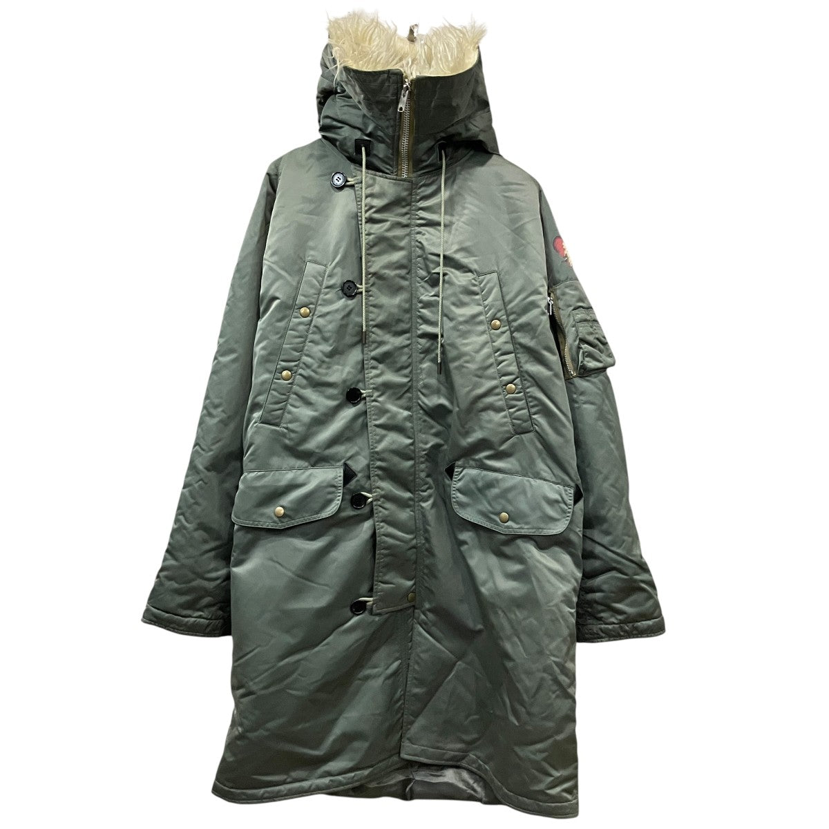 参考上代132000円 DAIRIKU 24AW Frank-N-Furuter N-3B エヌスリービー ボアコート ダイリク 24AW O-6 ブラック L （8112M） DAIRIKU(ダイリク) 「Frank-N-Furuter N-3B」N-3Bタイプコート24AW O6