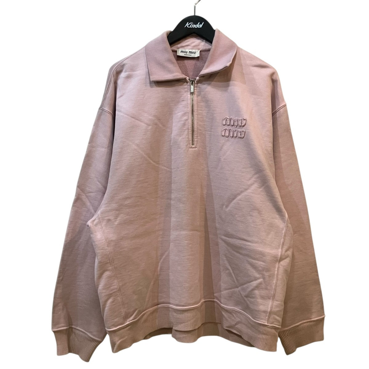 MIU MIU(ミュウミュウ) ロゴハーフジップスウェットMJL008 MJL008 