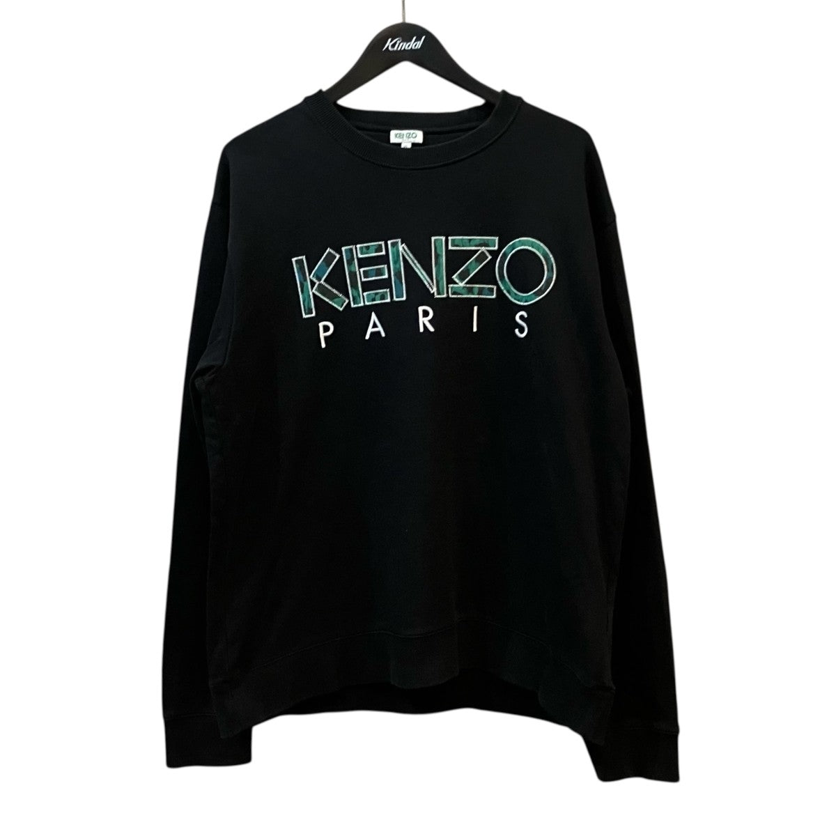 良品 KENZO ケンゾー フロントロゴ タイガースウェット L ブラック レディース 古着 中古 USED KENZO - 良品 KENZO ケンゾー フロントロゴ タイガースウェット L