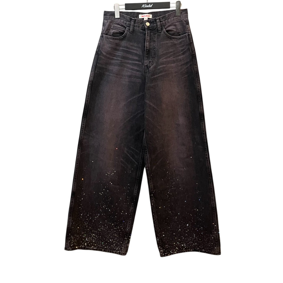 MASU(エムエーエスユー) デニムパンツ MBFW-PTB224C ブラック×パープル