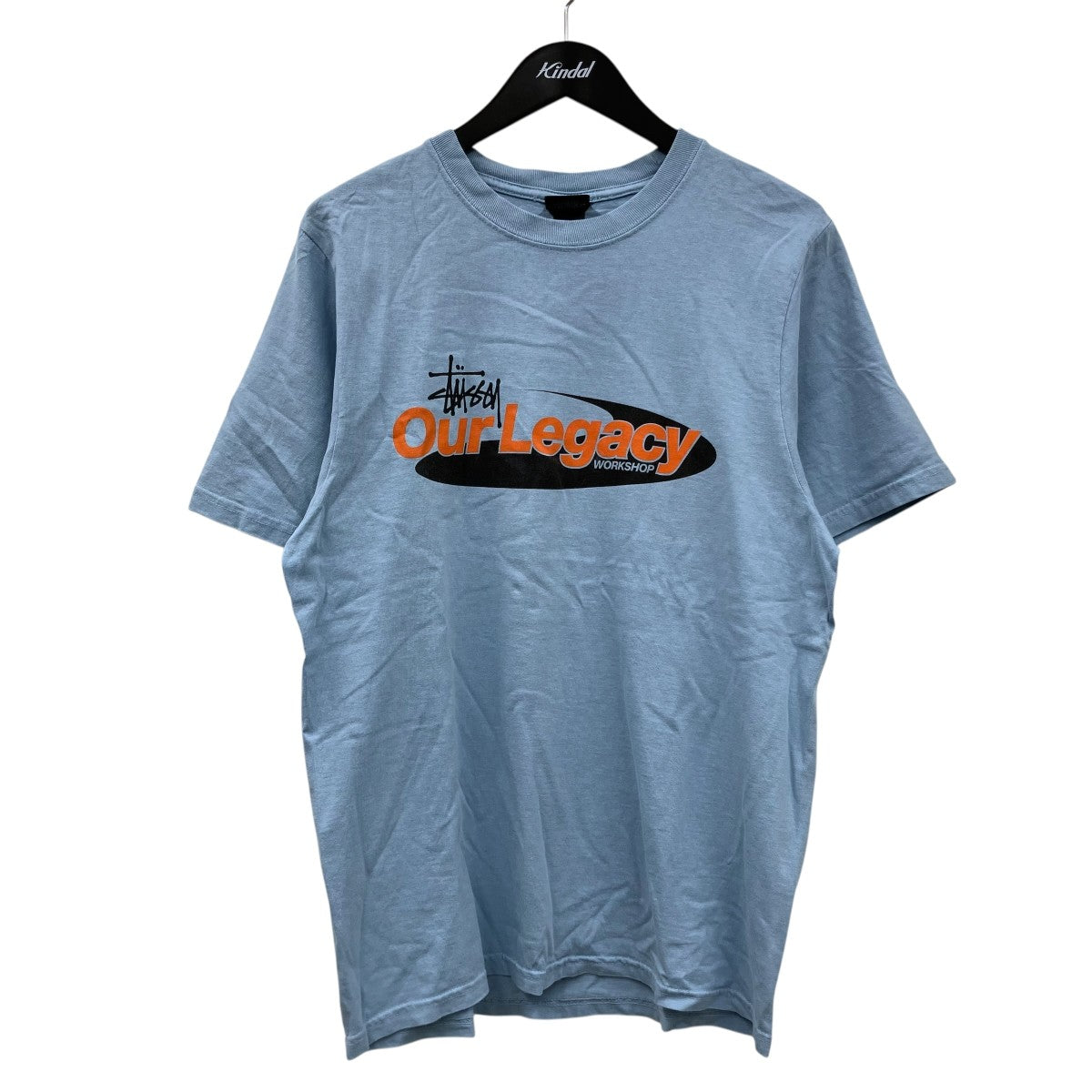 stussy×OUR LEGACY 「Work Shop Swirl Tee」半袖Tシャツ ブルー サイズ