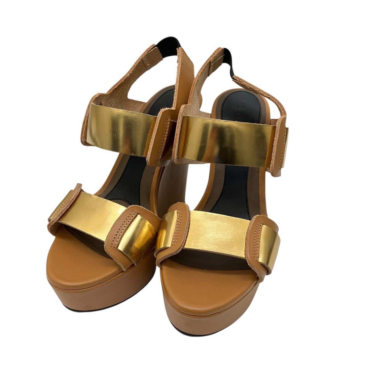 MARNI ブラウンとゴールドのオーバルバングル MARNI(マルニ) 厚底サンダル ブラウン サイズ 35｜【公式】カインド