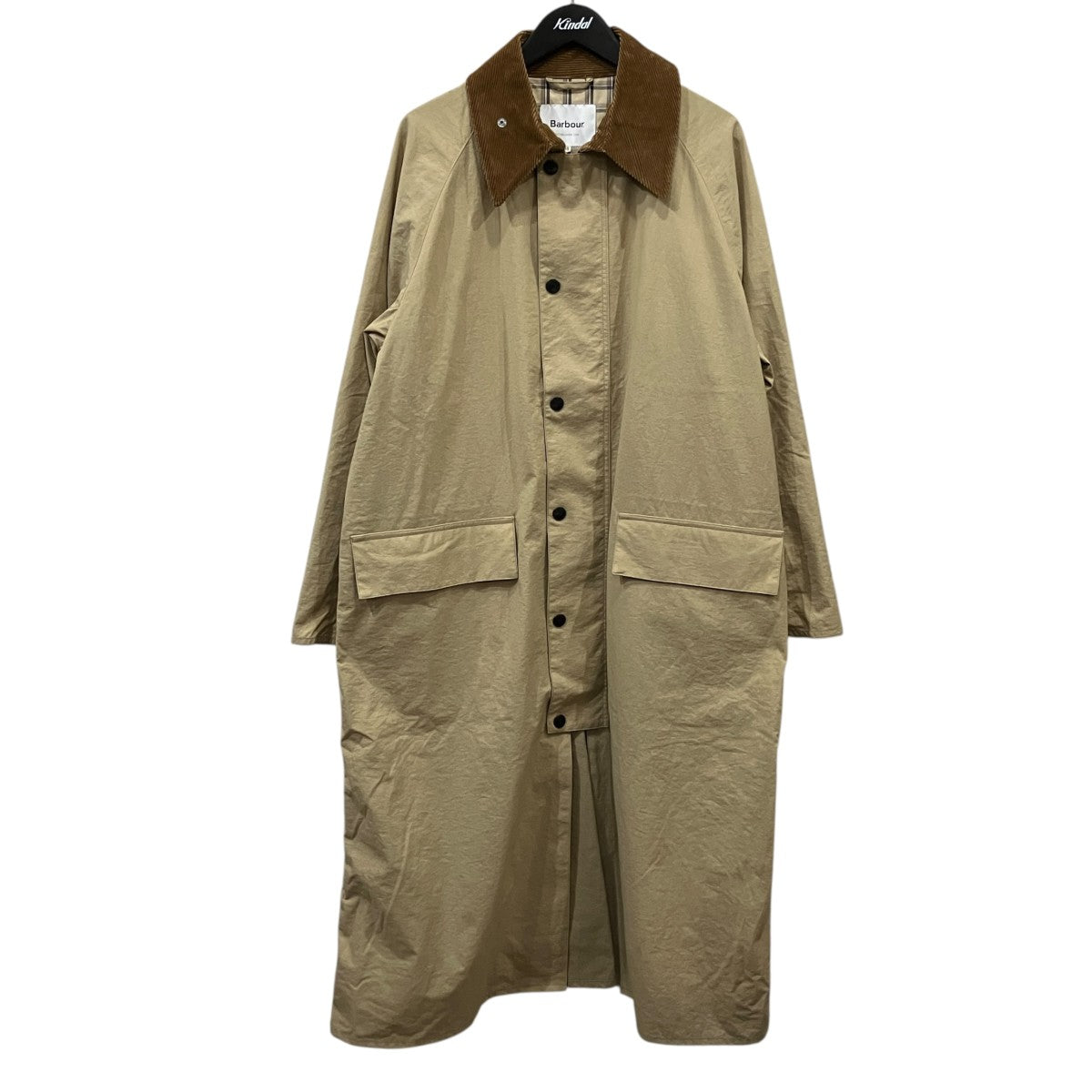 Barbour(バーブァー) 別注OS BURGHLEY コート 2201245 カーキ×ブラウン 