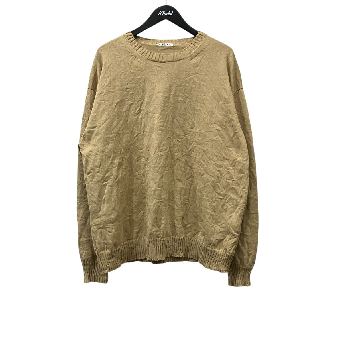 AURALEE(オーラリー) WRINKLED DRY COTTON KNIT クルーネックニット