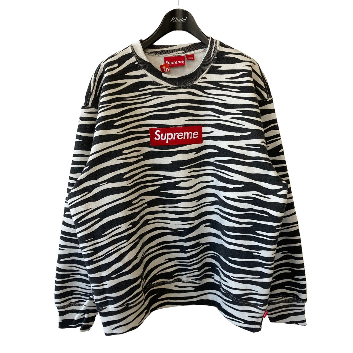 SUPREME(シュプリーム) 22AW Box Logo Crewneck Zebra ブラック ...