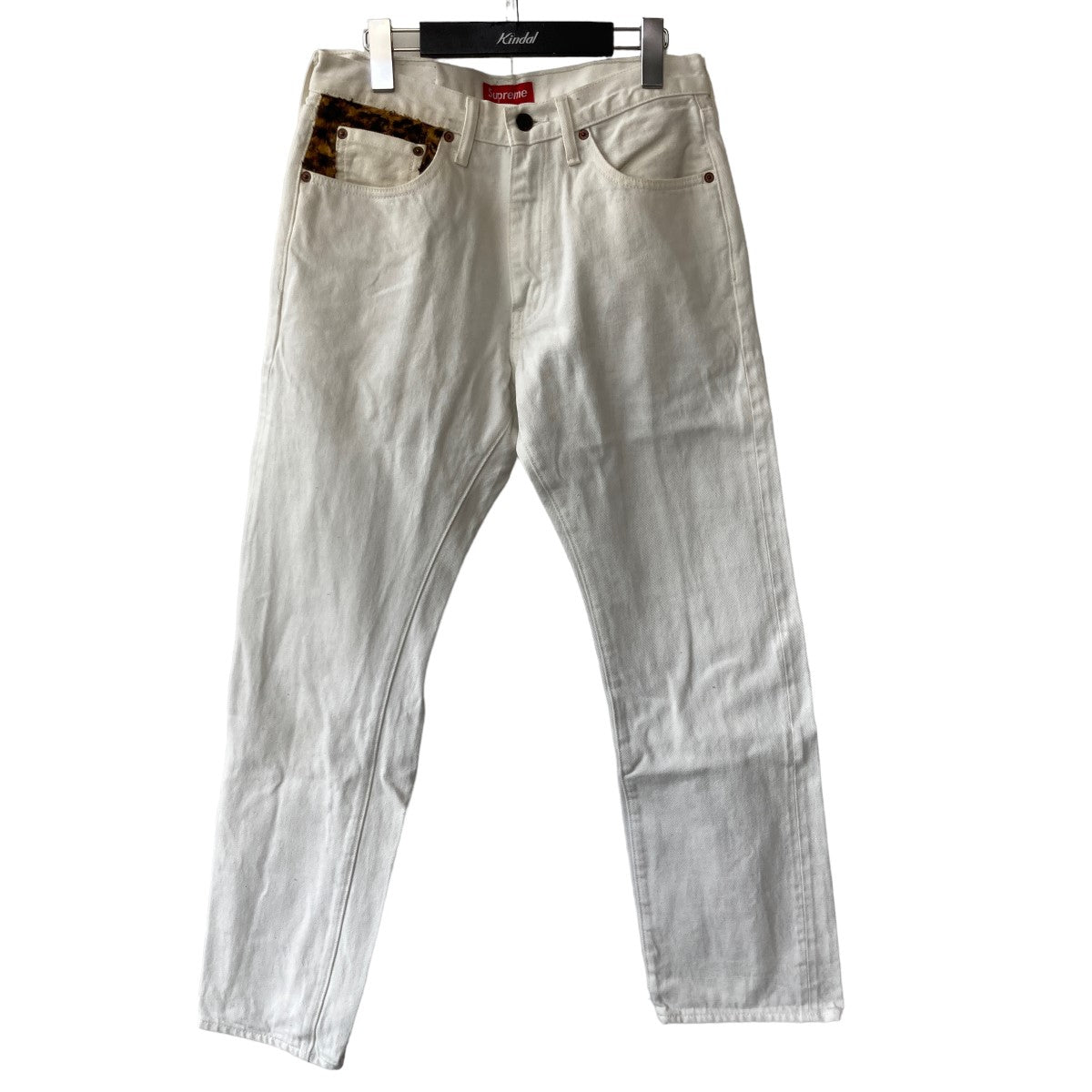 Supreme × Levi's 12AW 505 Jeans Leopard デニムパンツ ホワイト ...