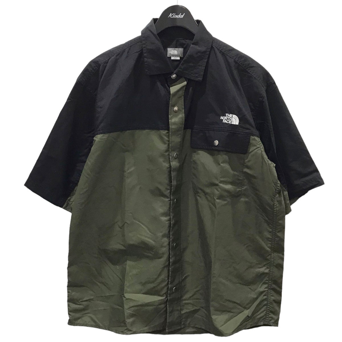 THE NORTH FACE(ザノースフェイス) 半袖シャツ S／S NUPTSE SHIRT ショートスリーブヌプシシャツ NR22331  NR22331 オリーブ・ブラック(NT／ニュートープ) サイズ L｜【公式】カインドオルオンライン ブランド古着・中古通販【kindal】