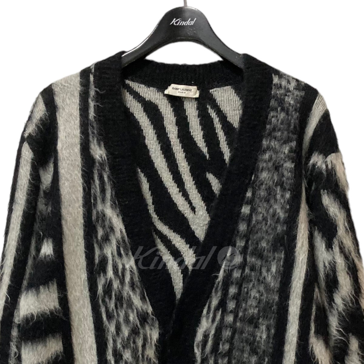 SAINT LAURENT PARIS モヘヤカーディガン 古着・中古-3枚目のアイテム画像