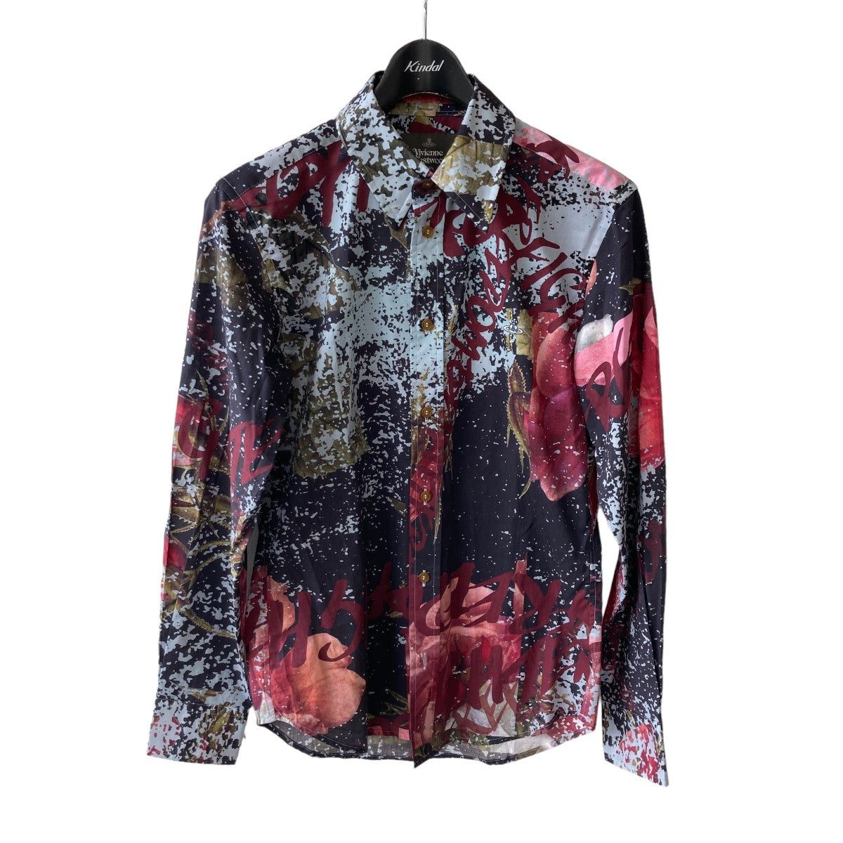 Vivienne Westwood MAN(ヴィヴィアンウエストウッドマン) FREEDOM FIGHTER PUZZLE ROSE クラシックシャツ  VW-WR-79320 レッド サイズ 44｜【公式】カインドオルオンライン ブランド古着・中古通販【kindal】