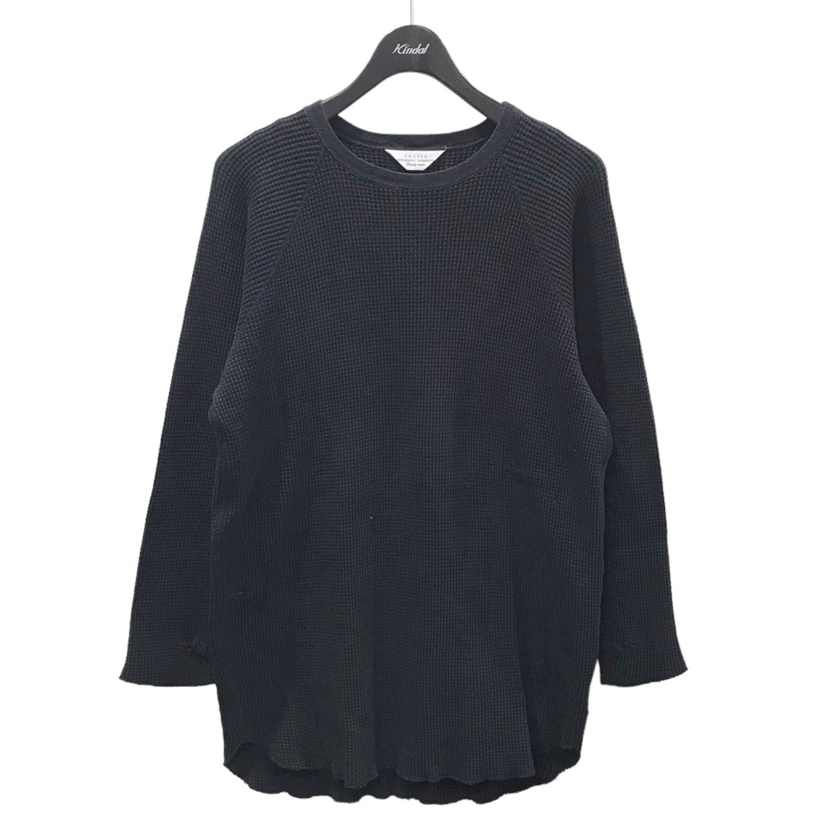 UNUSED(アンユーズド) サーマルカットソー Long Sleeve Waffle Long T-shirt ロングスリーブワッフルロングTシャツ  US0702 US0702 ブラック サイズ 18｜【公式】カインドオルオンライン ブランド古着・中古通販【kindal】