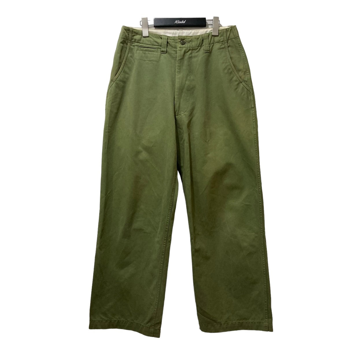 E．TAUTZ(イートウツ) CORE FIELD TROUSERS ワイドトラウザーパンツ オリーブ サイズ 32｜【公式】カインドオルオンライン  ブランド古着・中古通販【kindal】