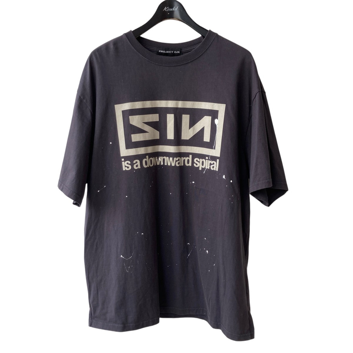project g／r(プロジェクト ジーアール) SIN WASHED T-SHIRT 大阪限定 