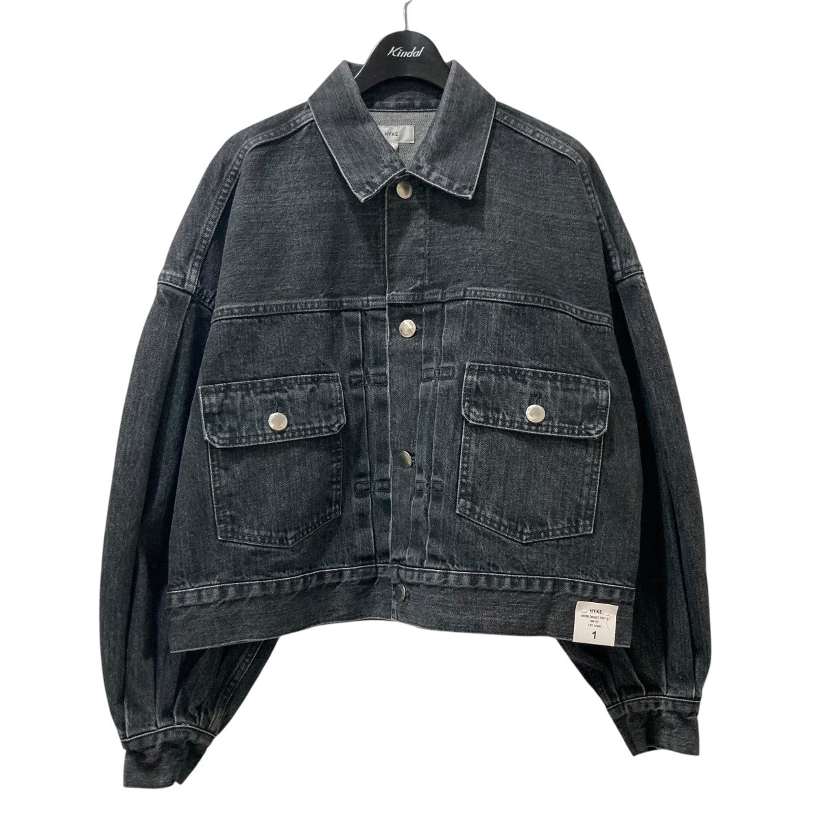 HYKE(ハイク) BALLOON SLEEVE DENIM JACKET TYPE2バルーンスリーブデニムジャケット17445-7001  17445-7001 ブラック サイズ 1｜【公式】カインドオルオンライン ブランド古着・中古通販【kindal】