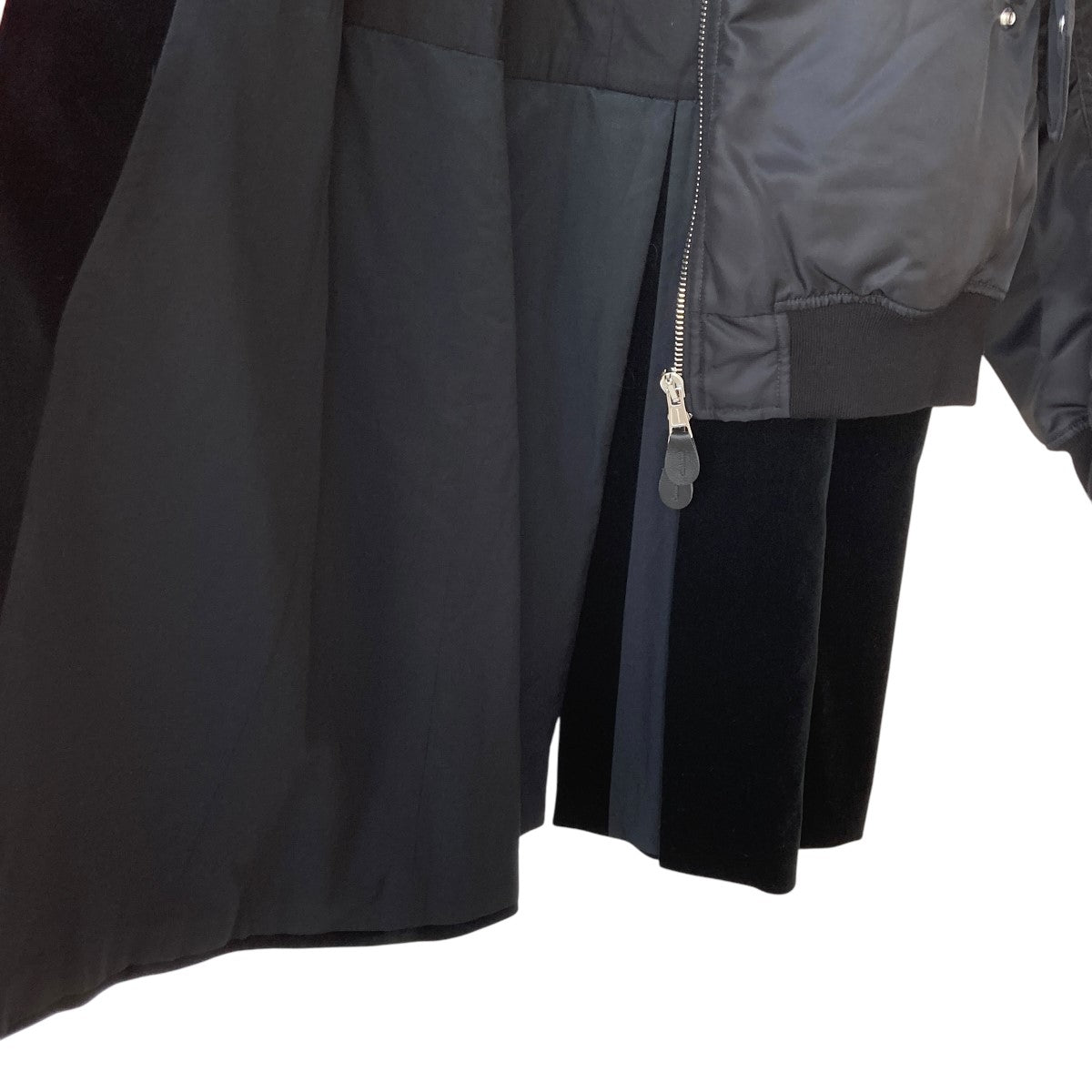 BOMBER WITH ELONGATED UNDERCOATレイヤード MA-1ジャケット222-m620a