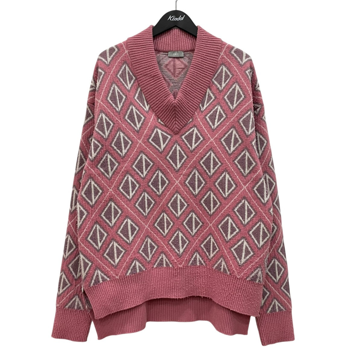 極美品！ディオール×トラヴィススコット22SSカシミヤ混ニット ピリング加工XL 極美品！ディオール×トラヴィススコット22SSカシミヤ混ニット ピリング