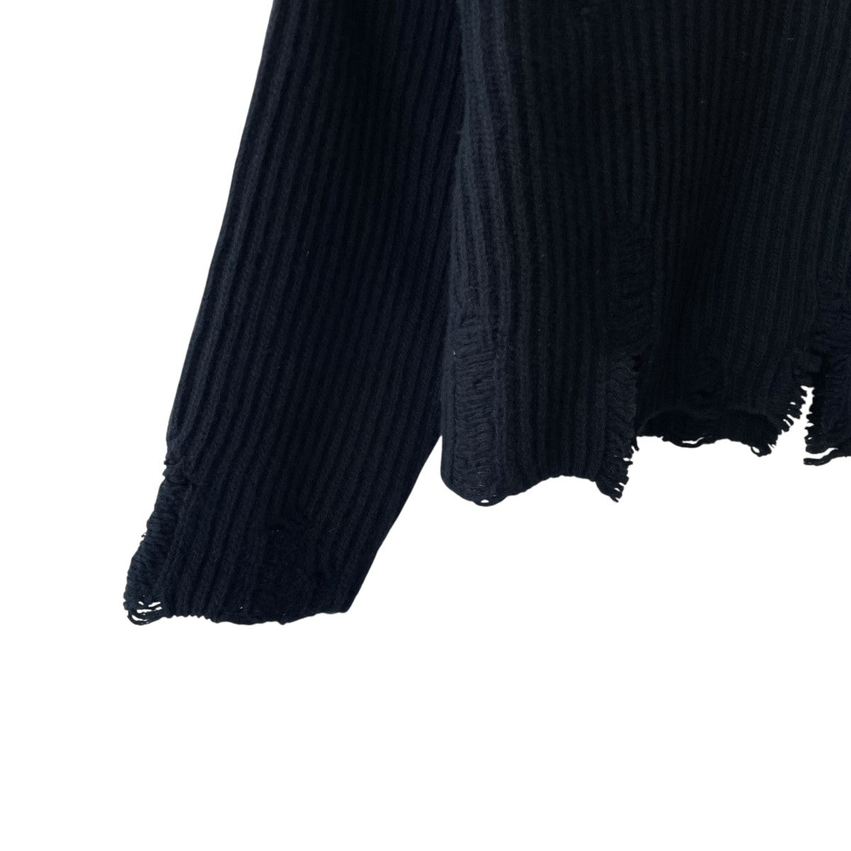 ANN DEMEULEMEESTER 24AWCropped Jumperクロップドダメージニット2402-W-KN34-KN048-099 古着・中古-4枚目のアイテム画像