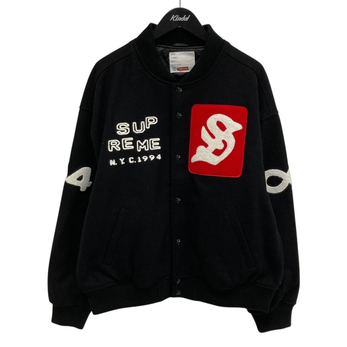 Supreme×CPFM 23SSTourist Varsity Jacketスタジャン ブラック サイズ