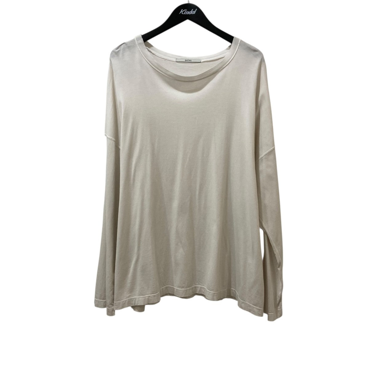 ペレック pelleq クルーネック ロングスリーブTシャツ ホワイト サイズ：38 pelleq(ペレック) クルーネック ロングスリーブTシャツ ホワイト