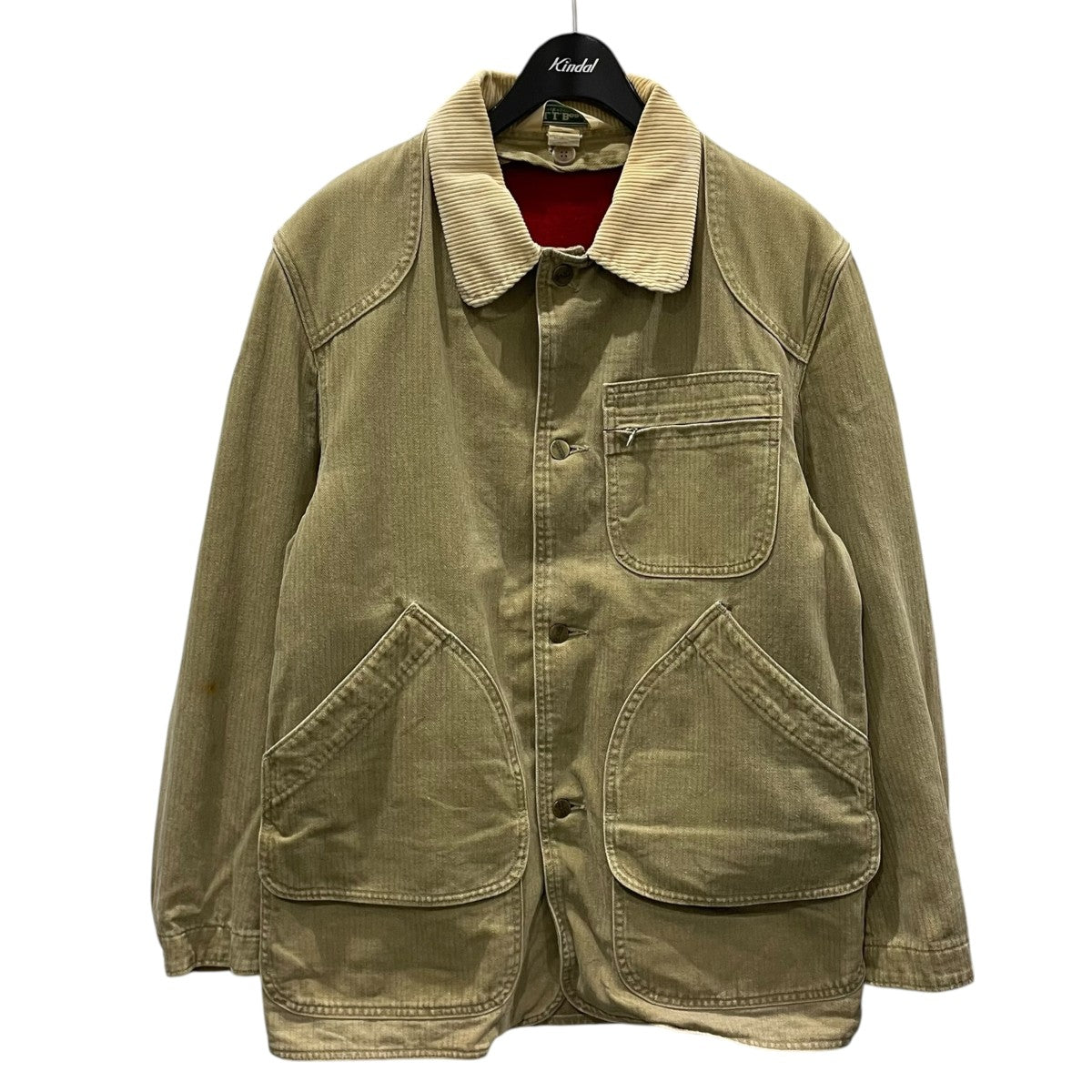 No.843 VINTAGE 古着 アウター ハンティングジャケット ライナー付 90s L.L.Bean ライナー付きハンティングジャケット ベージュ M