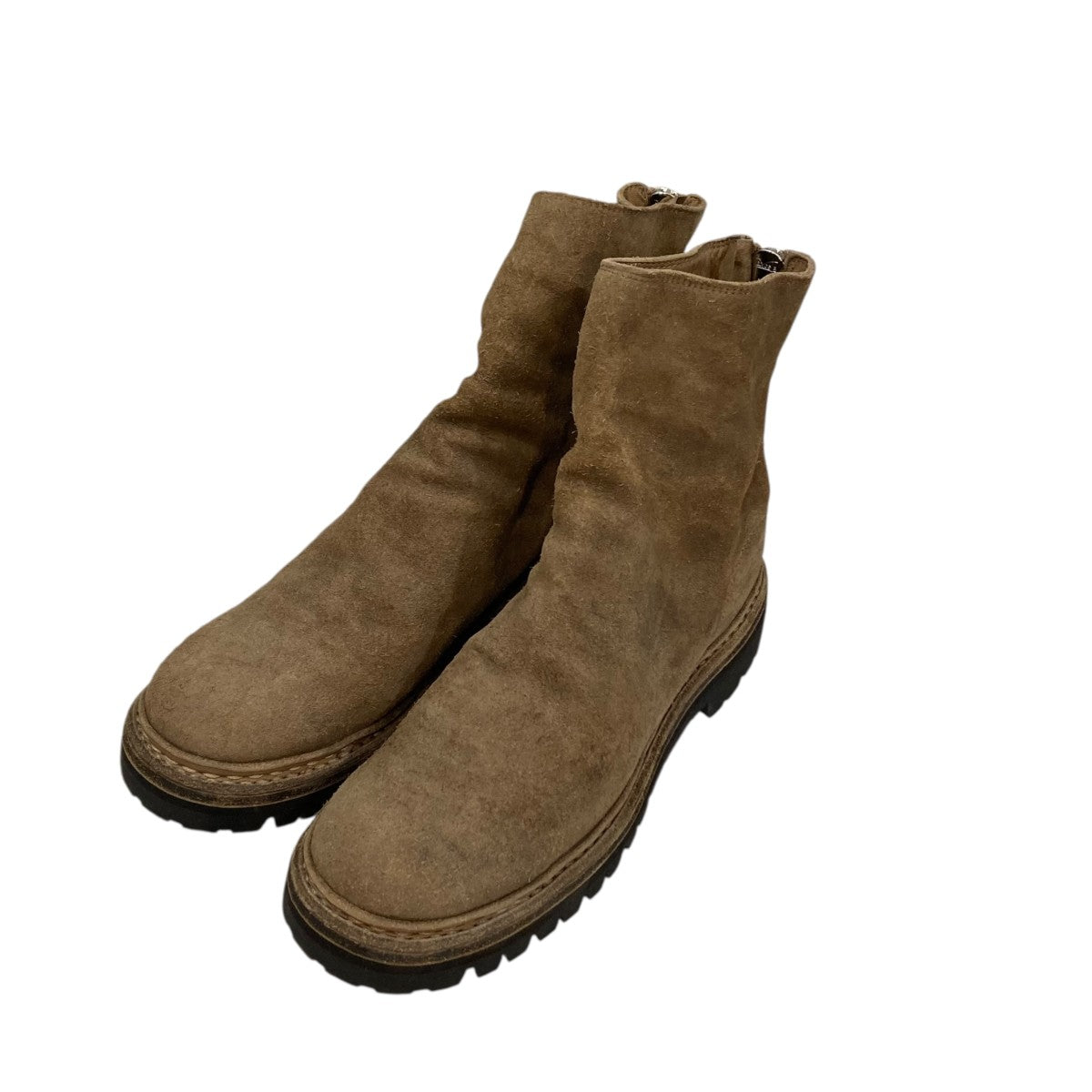 GUIDI×COMOLI 25SSバックジップブーツB01-07005 B01-07005 ベージュ 
