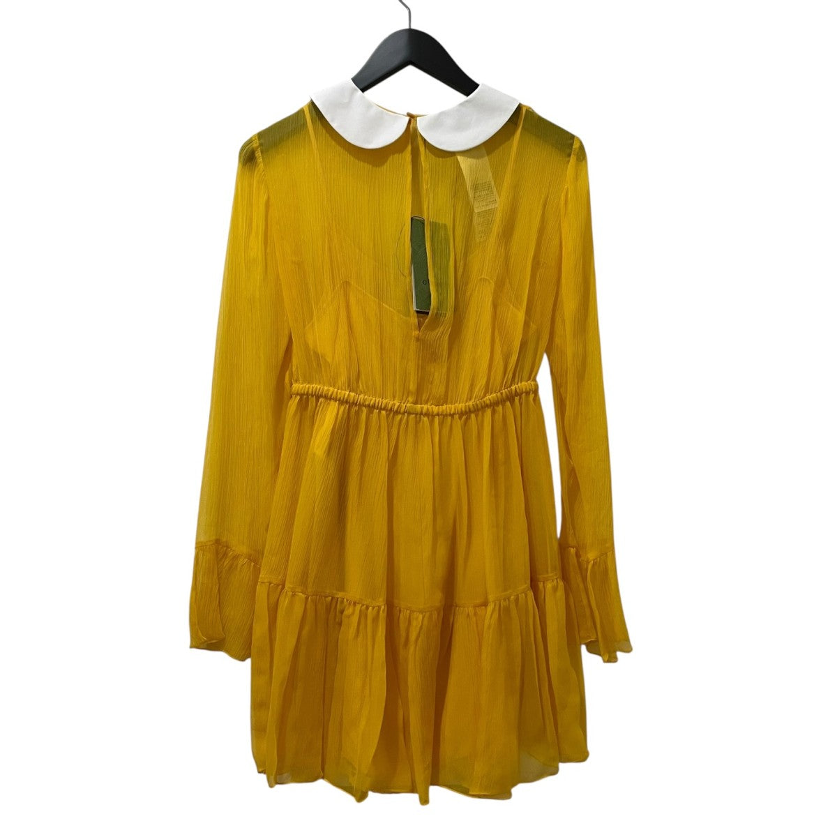 GUCCI ラウンドカラー シフォンドレス728125 古着・中古-2枚目のアイテム画像