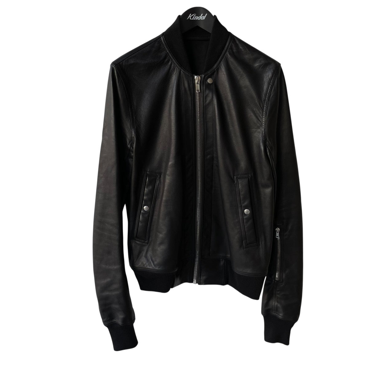 Rick Owens インターシャ ブリスターレザージャケット 46 honey