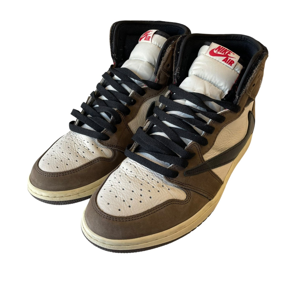NIKE×Travis Scott Air Jordan 1 Retro High OG TS SP Sail Dark MochaハイカットスニーカーCD4487 100 古着・中古-1枚目のアイテム画像