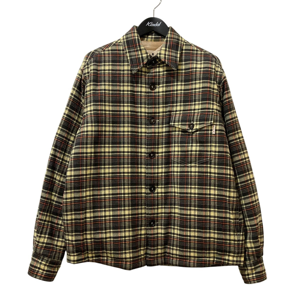 MARNI チェック柄テクニカルウール　ジャケット　 メンズ マルニ ヴァージンウールチェックジャケット ブラック (MARNI