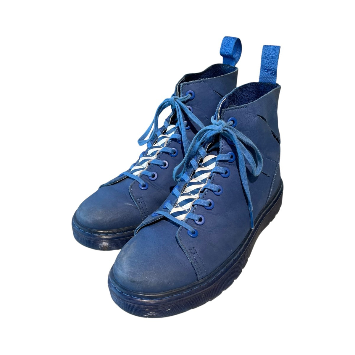 美品Dr. Martens Off-White ブルー スニーカー Dr．Martens×OFFWHITE TALIB OWブーツ21821400 21821400 ブルー サイズ