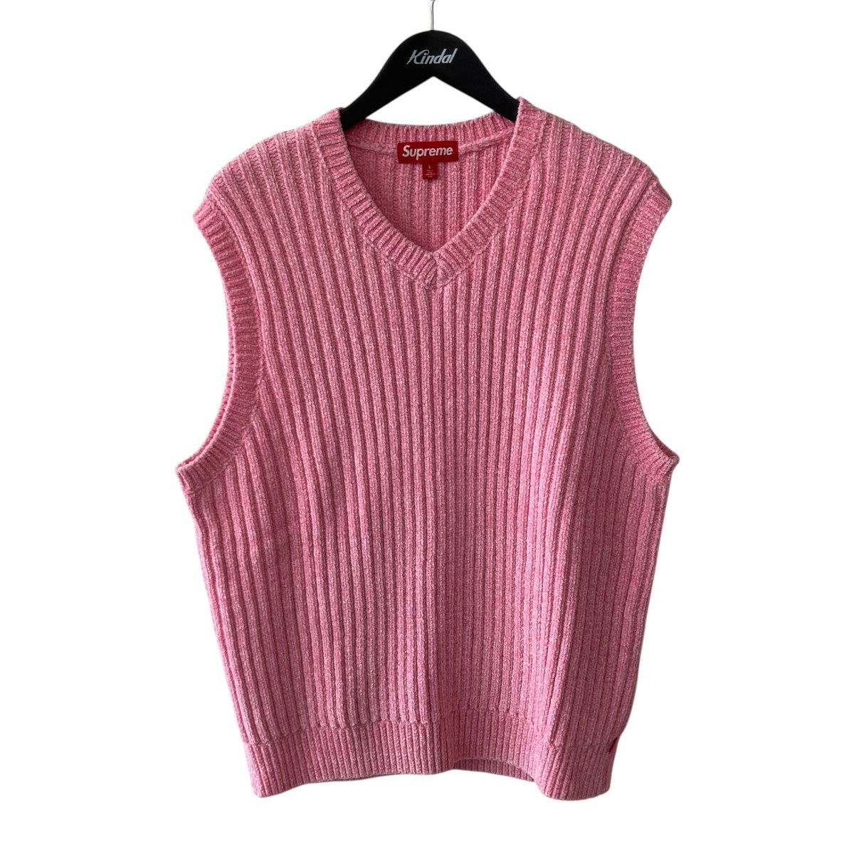Supreme(シュプリーム) Chenille Sweater Vest Pinkベスト