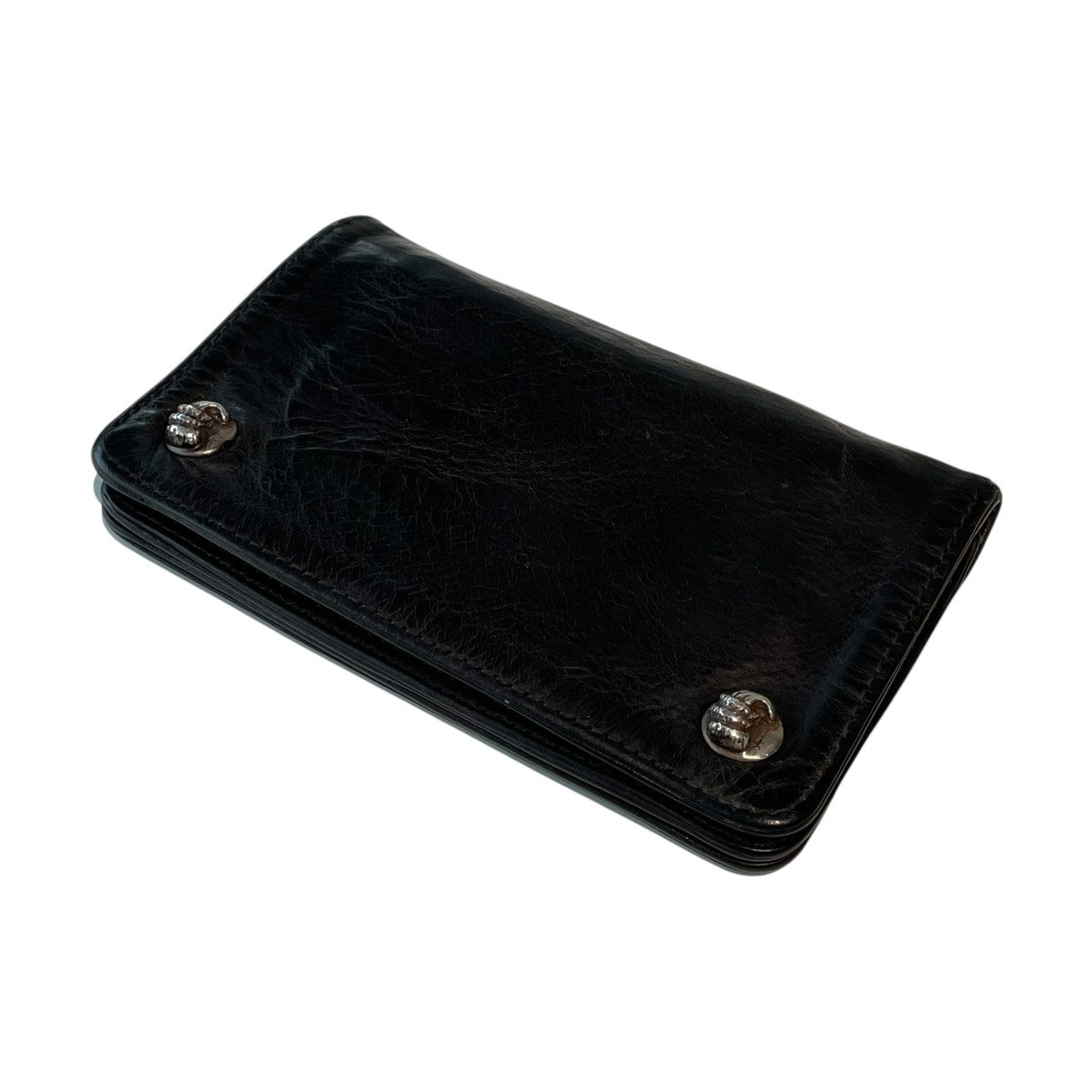 CHROME HEARTS(クロムハーツ) クロウボタン1ZIP レザーウォレット