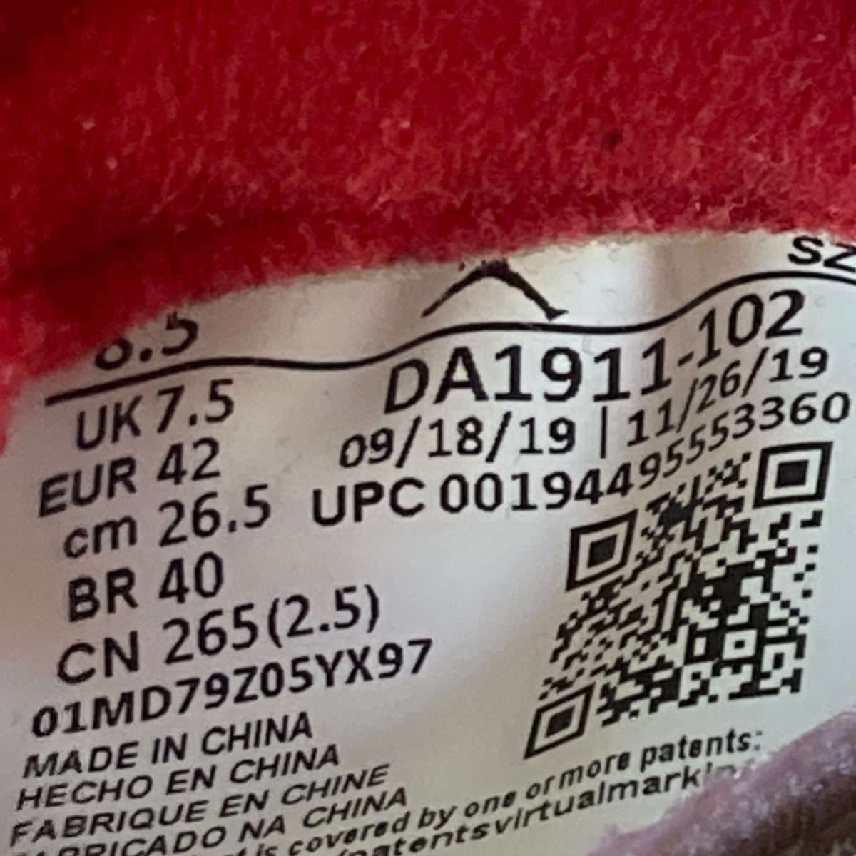 Air Jordan 5 Retro Fire Red 2020スニーカーDA1911-102