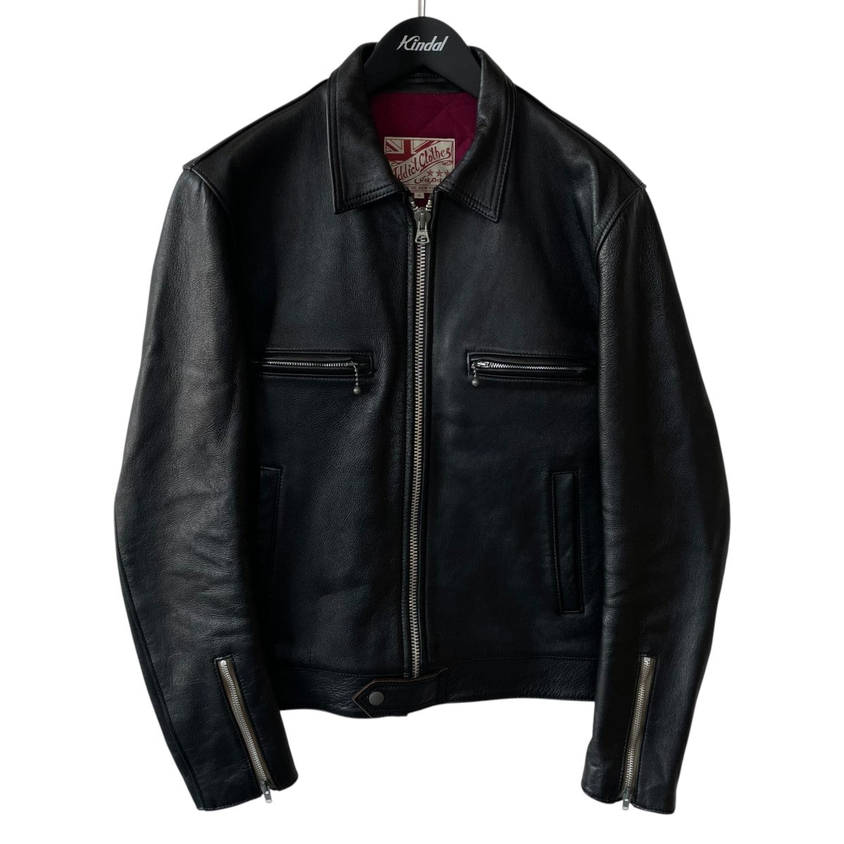 Addict Clothes ブラック レザージャケット S ADDICT CLOTHES アディクトクローズ AD-03D × Deus Ex Machina
