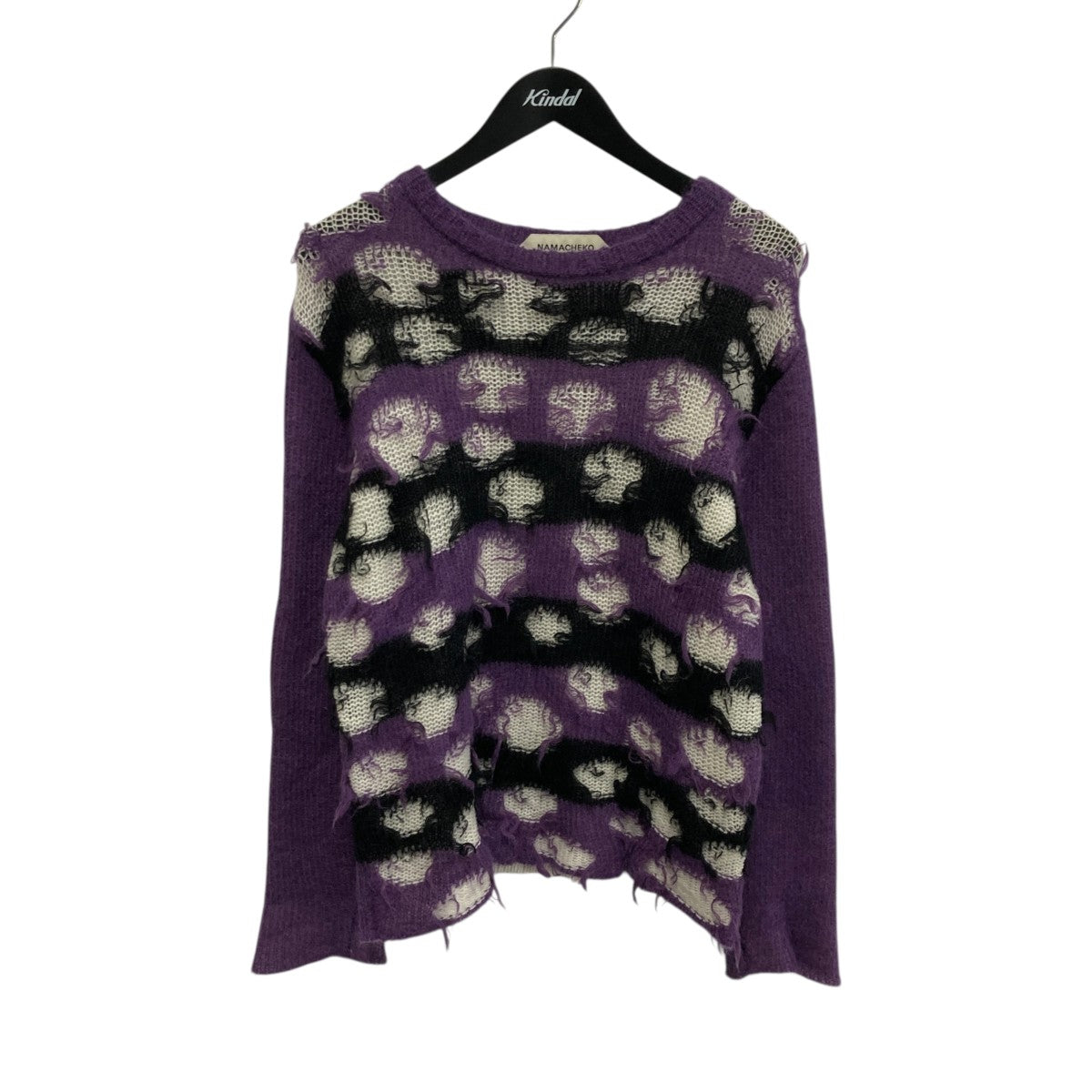 NAMACHEKO(ナマチェコ) DOUBLE LAYER INTARSIA CREWNECKニット 