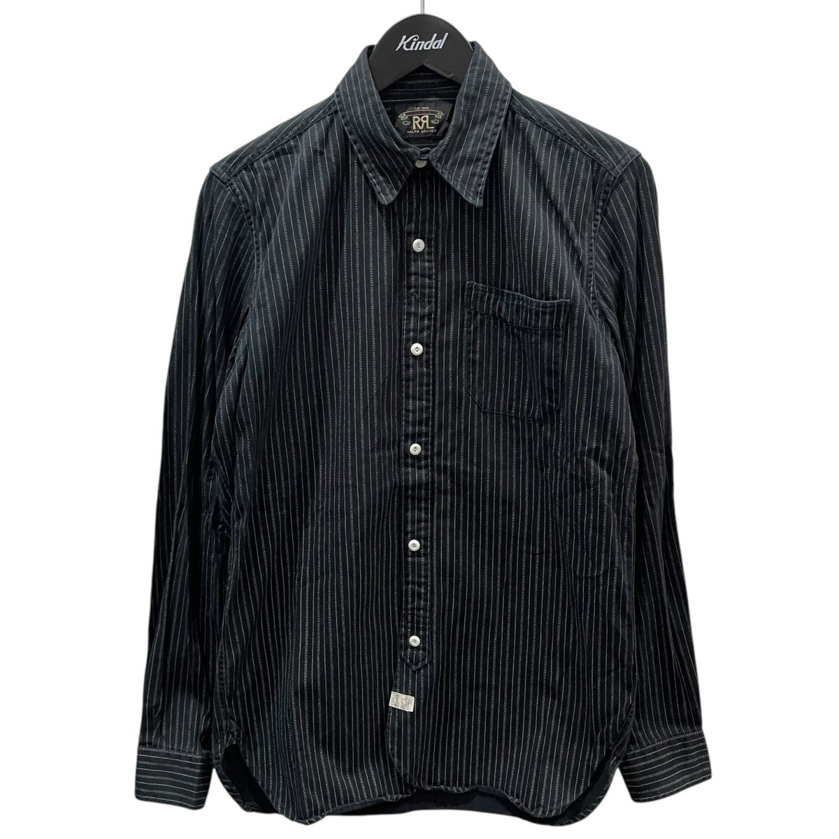 RRL(ダブルアールエル) ストライプ柄シャツ ブラック サイズ S｜【公式