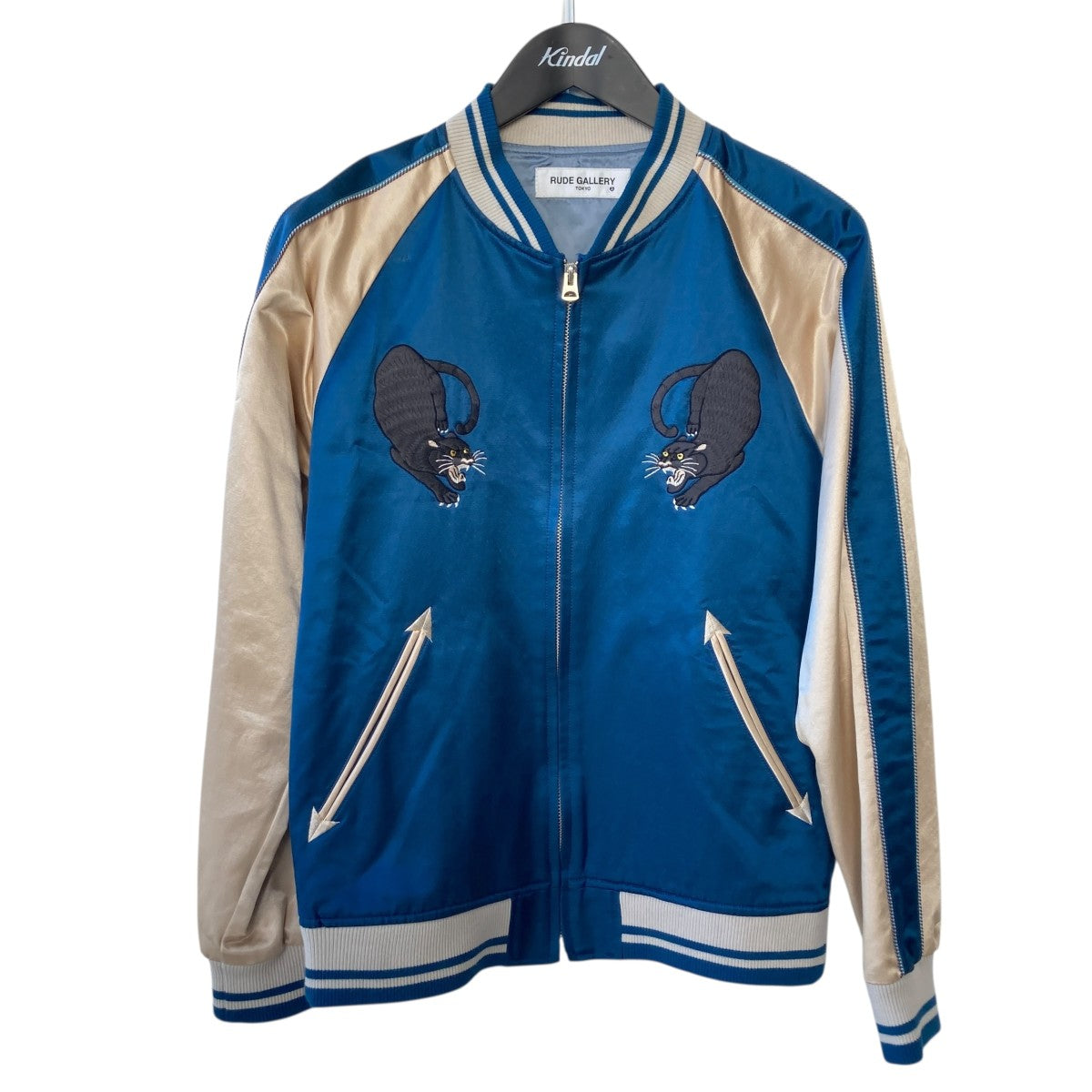 【RUDE GALLERY】ルードギャラリー スカジャン RUDE GALLERY(ルードギャラリー) 17AWスカジャン ブルー×ベージュ