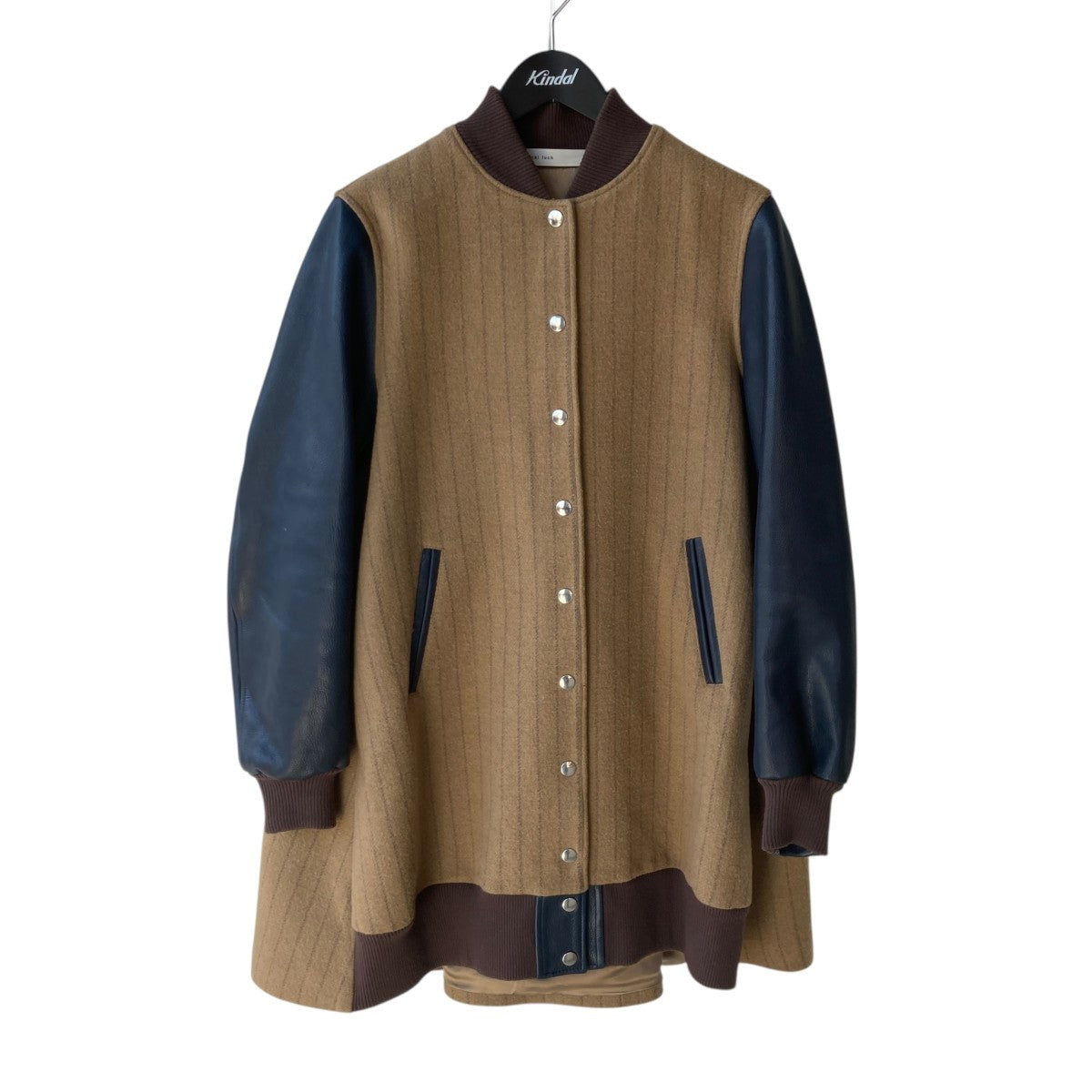 サカイラック sacai luck スタジャン 袖レザー Aライン ロング sacai luck 2014AW 袖レザースタジャン | ブランド古着 買取・販売
