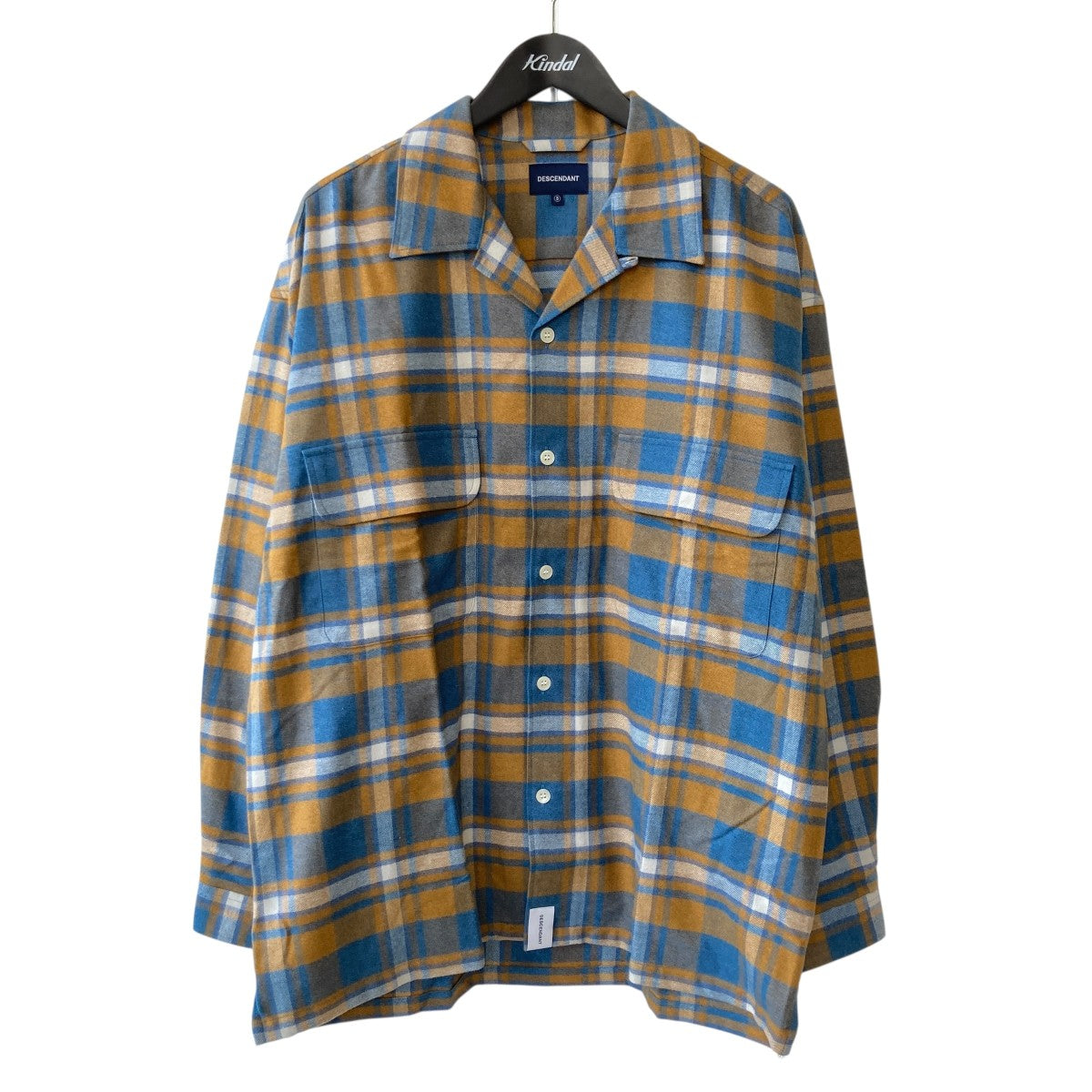 DESCENDANT(ディセンダント) チェックシャツ マスタード、ブルー