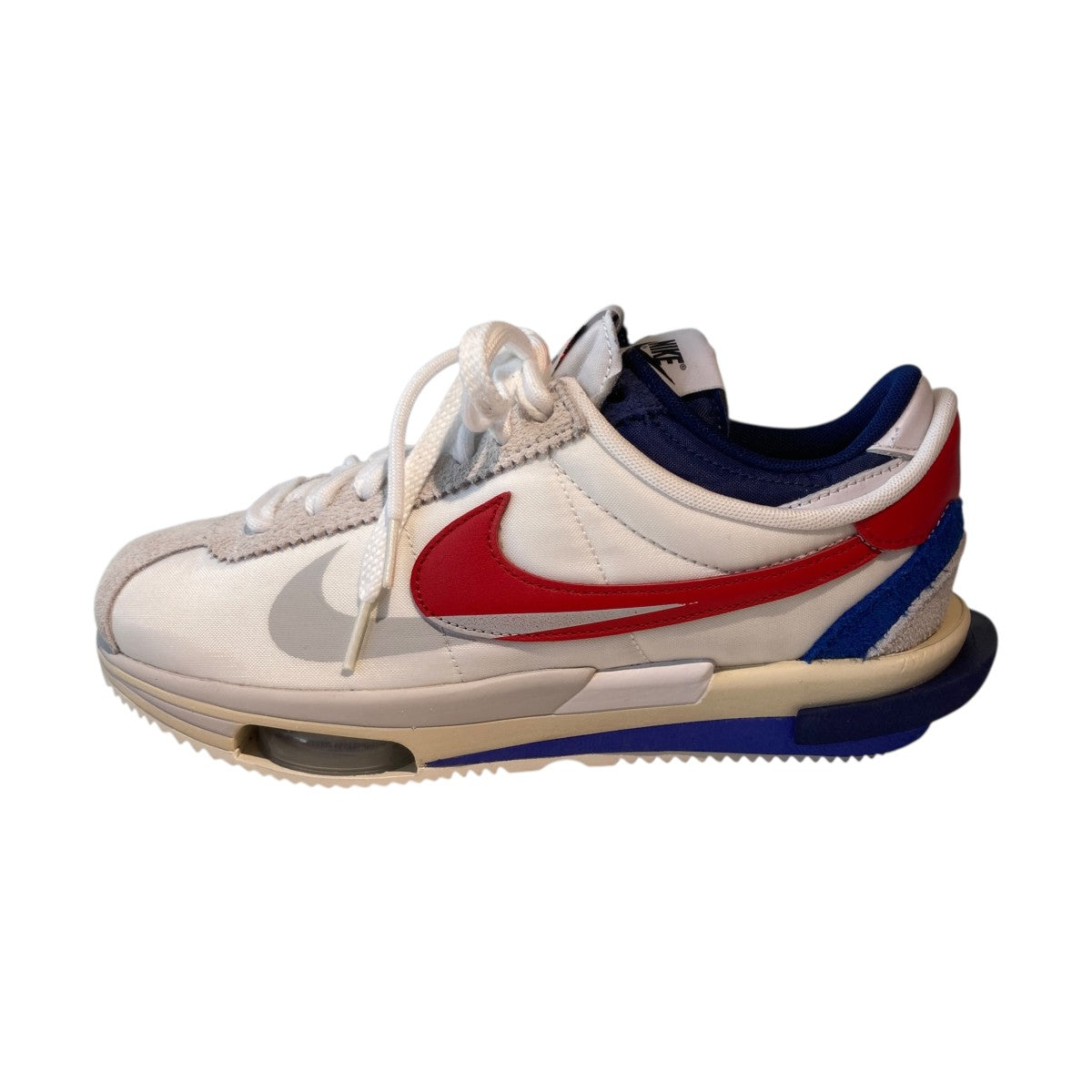 sacai Zoom Cortez White and University RedスニーカーDQ0581-100