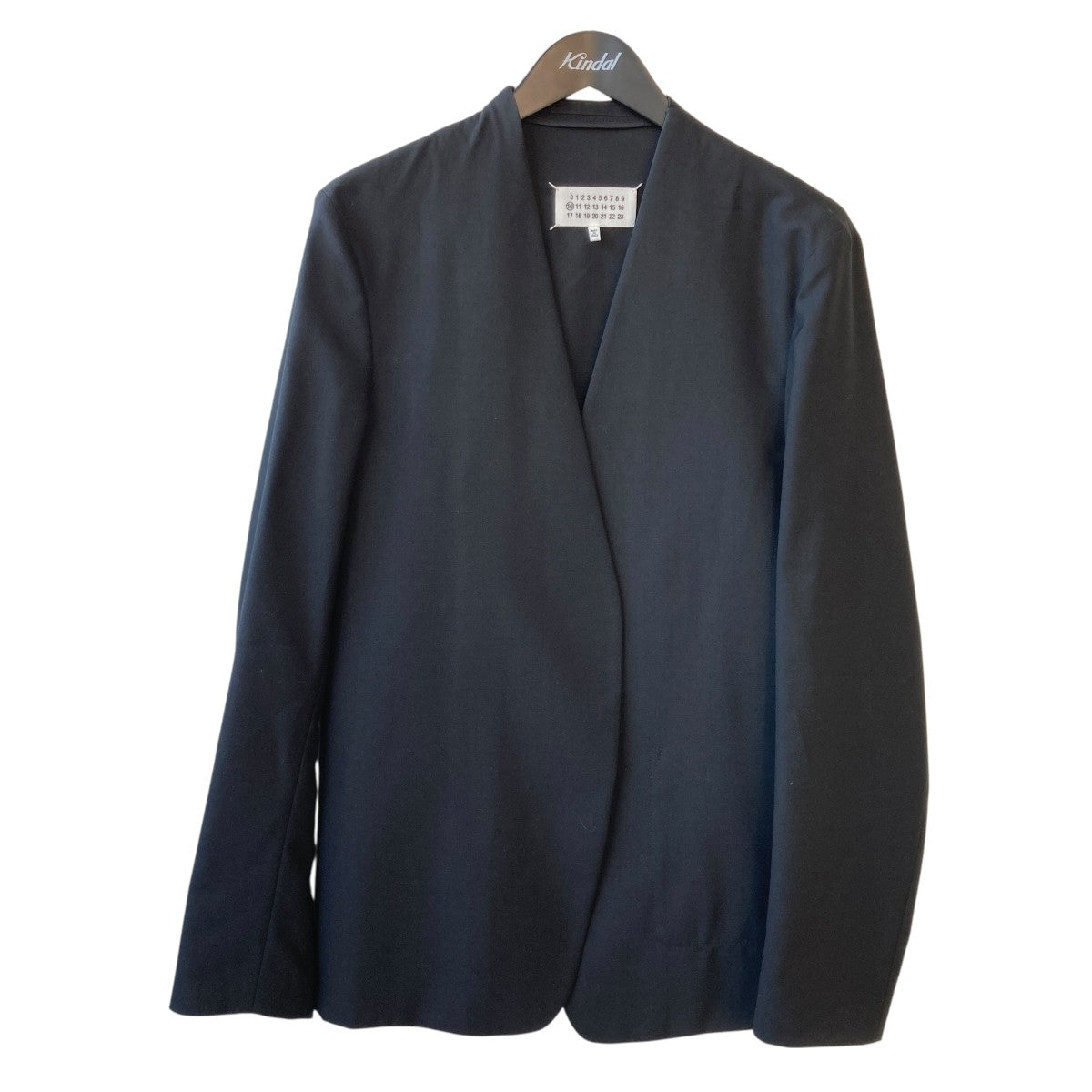 Maison Margiela ノーカラージャケット 46 ネイビー Maison Margiela（メゾンマルジェラ） 18AW カラーレス ノーカラー