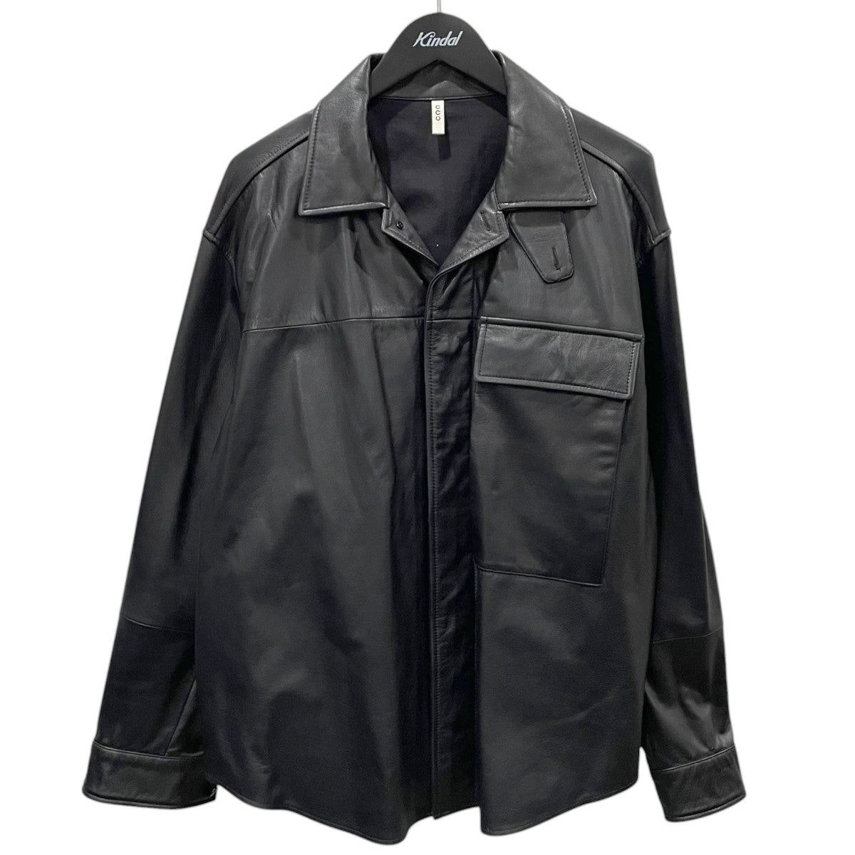 CCU(シーシーユー) 20AW レザーシャツ SH-03-COW SH-03-COW ブラック 