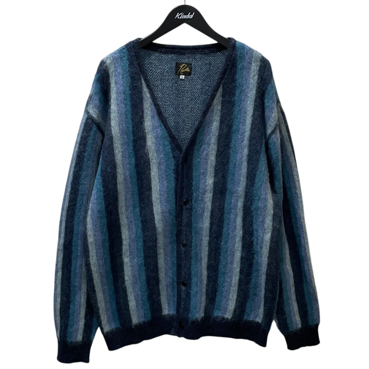 22AW ストライプ柄ニットカーディガン MOHAIR CARDIGAN STRIPE モヘアカーディガン ストライプ LQ372