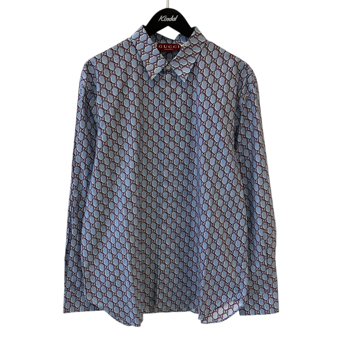 GUCCI グッチ 長袖ラガーシャツ　美品　Ｌサイズ相当 GUCCI(グッチ) 長袖シャツ814557 814557 スカイブルー サイズ 16