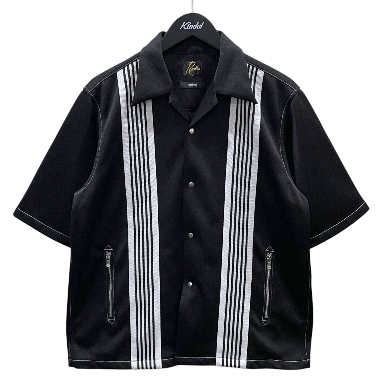 【週末限定1000円オフ】Needles 半袖シャツ S Needles×NUBIAN 23SS オープンカラー半袖シャツ S／S Track Shirt