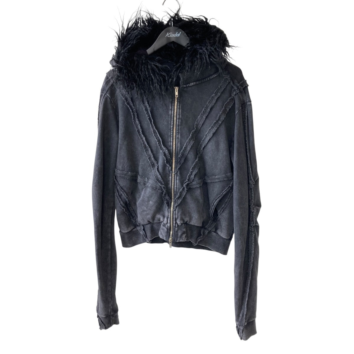 DISTRESSED ZIP UP HOODIEジップパーカー
