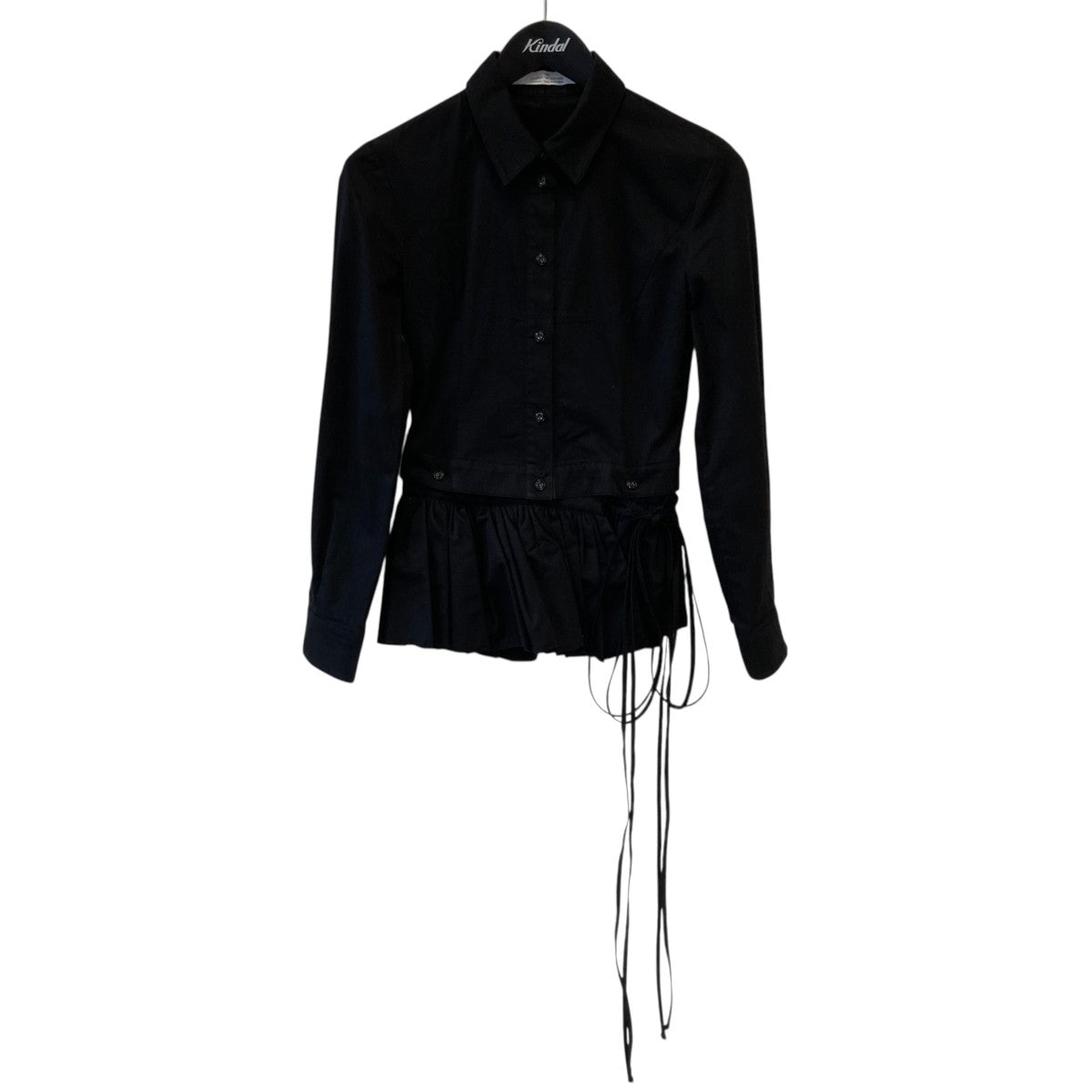 rokh(ロク) BUTTONED PEPLUM SHIRTS長袖シャツ ブラック サイズ 34 