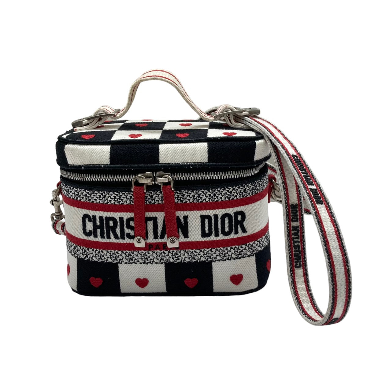 Christian Dior(クリスチャンディオール) DIORTRAVEL VANITYCASE ヴァニティショルダーバッグ ホワイト×ブラック  サイズ 16｜【公式】カインドオルオンライン ブランド古着・中古通販【kindal】