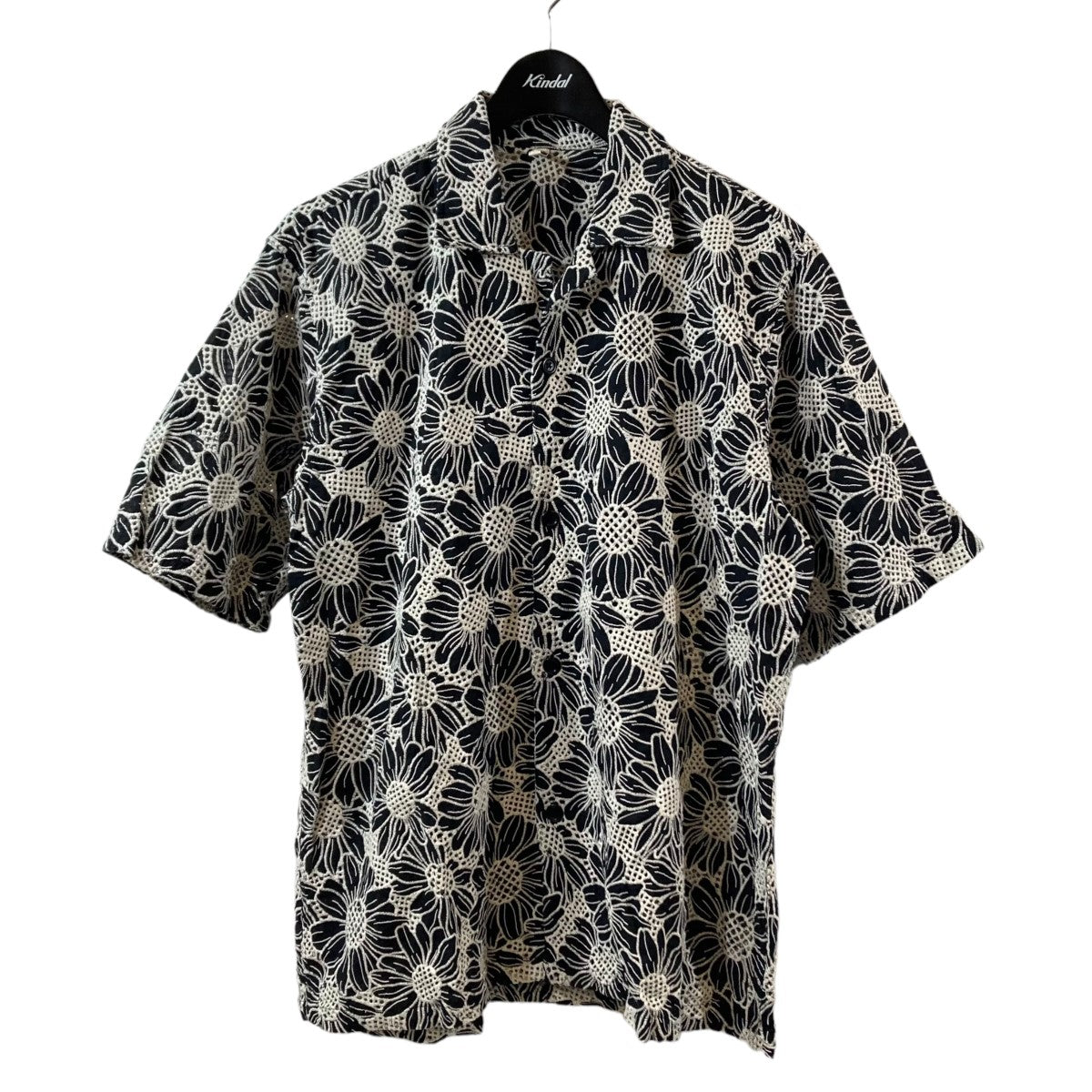 SUNFLOWER(サンフラワー) CAYO SS SHIRT 花柄シャツ ブラック×ホワイト サイズ M｜【公式】カインドオルオンライン  ブランド古着・中古通販【kindal】