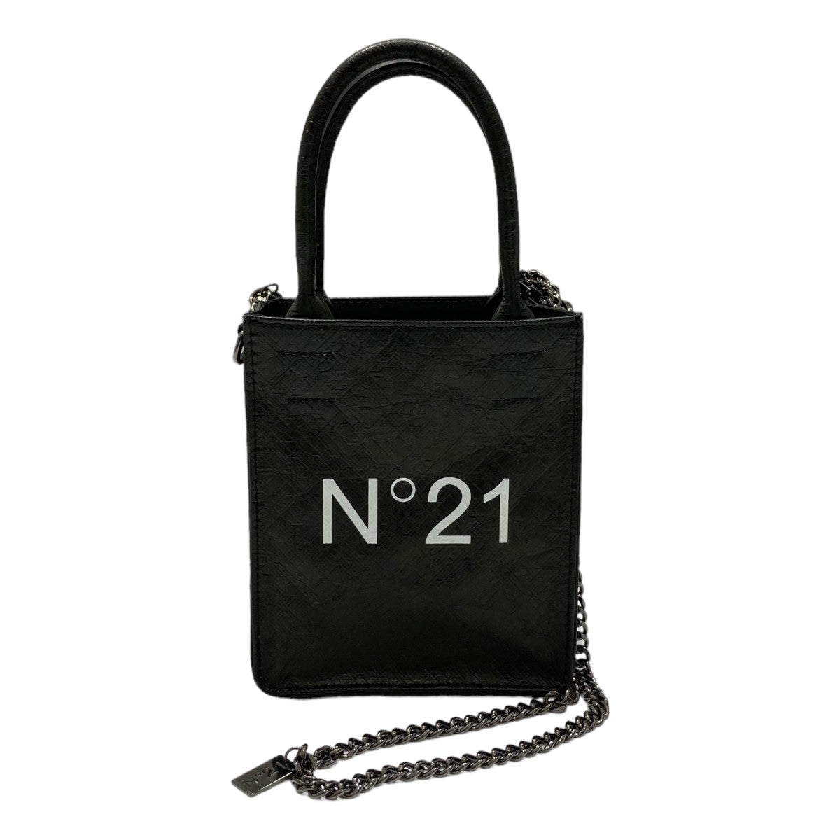 N°21(ヌメロ ヴェントゥーノ) チェーンショルダーミニバッグ ブラック